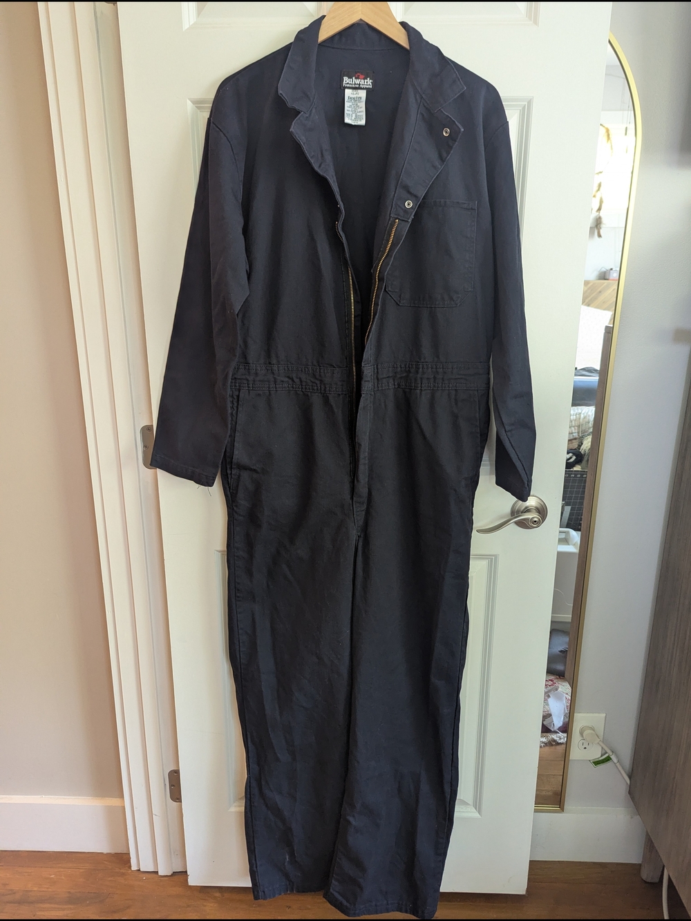 Bulwark Flame Resistant Navy Work Coverall Jumpsuit
